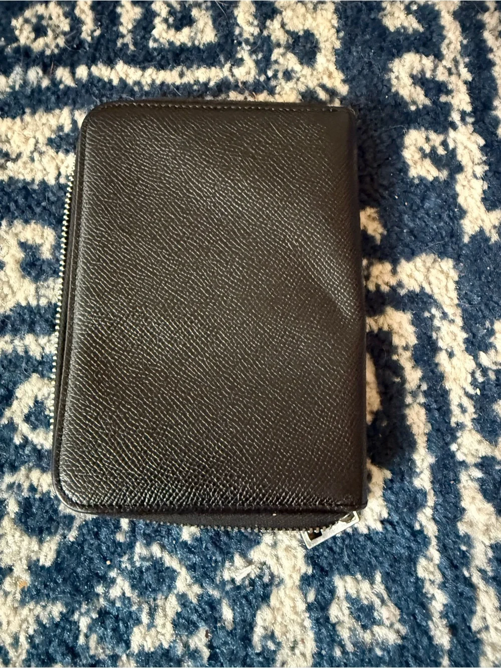 Bally Black Zip-Around Leather Card & Key Holder